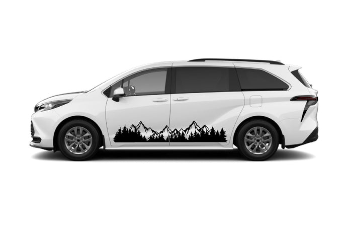 Adventure Mountains Graphics Decals for Toyota Sienna
