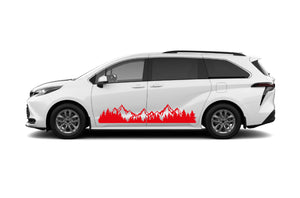 Adventure Mountains Graphics Decals for Toyota Sienna