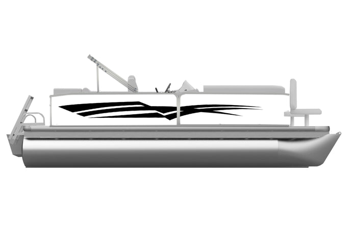 Aqua Streaks Stripes Decals and Graphics for Pontoon Boats