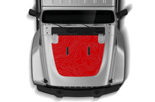 Load image into Gallery viewer, Topographic Hood Graphics Vinyl Decals Compatible with Jeep JL Wrangler 2018-Present