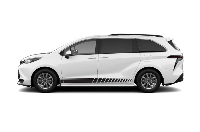 Lower Side Stripes Graphics Decals for Toyota Sienna