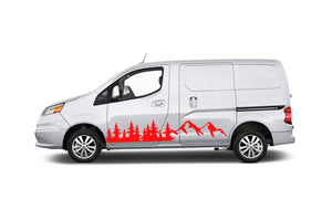Mountain and Trees Graphics Decals Compatible with Nissan NV200