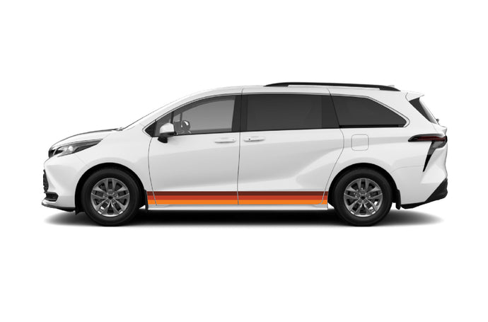 Retro Side Stripes Graphics Decals for Toyota Sienna