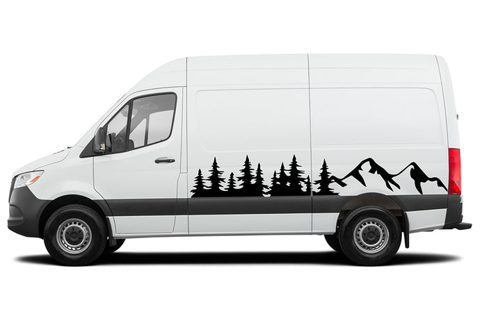 Side Mountain Graphics Decals Compatible with Mercedes Sprinter