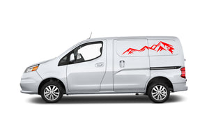 Side Mountain Range Graphics Decals Compatible with Nissan NV200