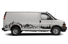 Load image into Gallery viewer, Side Mountain Trees Graphics Vinyl Decals for Chevrolet Express