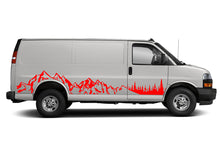 Load image into Gallery viewer, Side Mountain Trees Graphics Vinyl Decals for Chevrolet Express