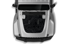 Load image into Gallery viewer, Topographic Hood Graphics Vinyl Decals Compatible with Jeep JL Wrangler 2018-Present