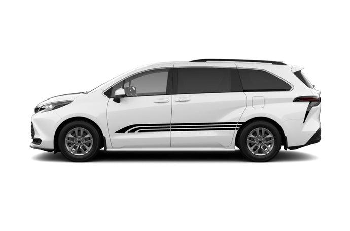 Triple Side Stripes Graphics Decals for Toyota Sienna