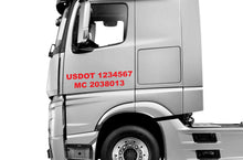 Load image into Gallery viewer, Two Regulation Truck Decals, 2 Set (Great for USDOT)