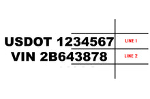 Load image into Gallery viewer, Two Regulation Truck Decals, 2 Set (Great for USDOT)