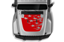 Load image into Gallery viewer, US Flag Hood Graphics Vinyl Decals Compatible with Jeep JL Wrangler 2018-Present