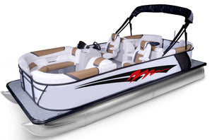 Wave Warden Stripes Decals and Graphics for Pontoon Boats