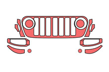 Load image into Gallery viewer, Paint Protection Film Clear Bra PPF Pre-Cut kit Compatible with Jeep Wrangler JL (Front Grille)