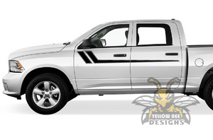 Hockey Stripes Graphics Kit Vinyl Decal Compatible with Dodge Ram 1500, 2500, 3500 2008 - Present 