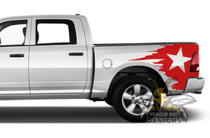 Bed Star Graphics Kit Vinyl Decal Compatible with Dodge Ram 1500, 2500, 3500 2008 - Present 