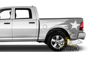 Bed Star Graphics Kit Vinyl Decal Compatible with Dodge Ram 1500, 2500, 3500 2008 - Present