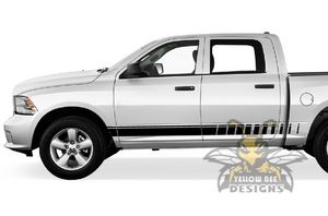 Side Stripes Graphics Kit Vinyl Decal Compatible with Dodge Ram 1500, 2500, 3500 2008 - Present 