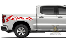Load image into Gallery viewer, Adventure Mountain Bed Graphics Vinyl Decals for Chevrolet Silverado