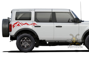 Back Side Mountains Graphics Vinyl Decals for Ford bronco