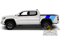 Load image into Gallery viewer, Racing Dual Toyota Tacoma retro stripes decals Graphics Blue, L.BLue