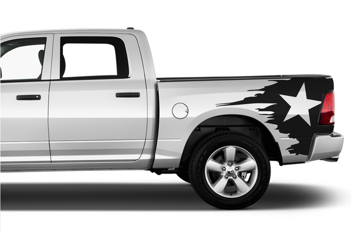 Bed Star Graphics Kit Vinyl Decal Compatible with Dodge Ram Crew Cab 1500