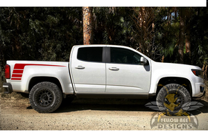 Bed Hockey Stripes Graphics vinyl for decals for chevy colorado