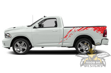 Load image into Gallery viewer, Bed Mud Splash Graphics Decals for Dodge Ram Regular Cab 1500 stripes