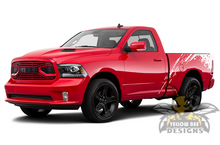 Load image into Gallery viewer, Bed Mud Splash Graphics Decals for Dodge Ram Regular Cab 1500 stripes