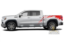 Load image into Gallery viewer, Bed Splash Graphics Vinyl Decals Compatible with GMC Sierra Crew Cab