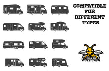 Load image into Gallery viewer, Replacement RV, Trailer Hauler, Camper, Motorhome, Decals, Graphics Black-Red-Gray