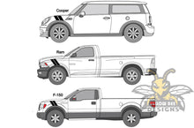 Load image into Gallery viewer, Car or Truck Decals Universal Vinyl Hash Mark Fender Stripes