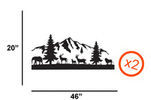 Load image into Gallery viewer, Deer & Mountain Decals, Graphics For RV, Trailer, Camper