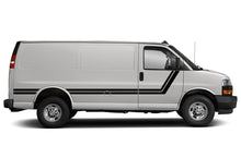 Load image into Gallery viewer, Double Center Stripes Graphics Vinyl Decals Compatible with Chevrolet Express