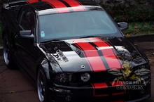 Load image into Gallery viewer, Double Rally Stripes Graphics vinyl graphics for ford Mustang decals