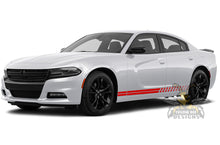 Load image into Gallery viewer, Double Thin Split Stripes Graphics vinyl decals for Dodge Charger