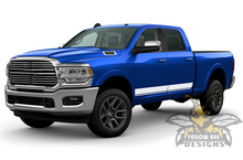 Load image into Gallery viewer, Dual Stripes Graphics Vinyl Decal Compatible with Dodge Ram Crew Cab 3500 Bed 6'4”