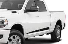 Load image into Gallery viewer, Edge Stripes Graphics Vinyl Decal Compatible with Dodge Ram Crew Cab 3500 Bed 6'4”