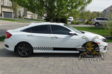 Load image into Gallery viewer, Finishing Flag Stripes Graphics vinyl stickers for Honda Civic decals