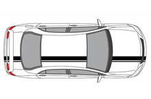 Load image into Gallery viewer, Front to back Line Stripes Graphics Vinyl Decals Compatible with Toyota Corolla