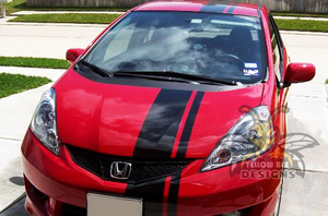 Full Body Offset Graphics vinyl stickers for Honda Civic rally stripes