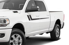 Load image into Gallery viewer, Hockey Stripes Graphics Vinyl Decal Compatible with Dodge Ram Crew Cab 3500 Bed 6'4”
