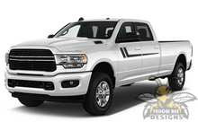 Load image into Gallery viewer, Hockey Stripes Graphics Kit Vinyl Decals Compatible with Dodge Ram Crew Cab 3500 Bed 8” 2018, 2017