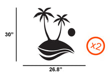 Load image into Gallery viewer, Island Palm Trees Graphics Decals For RV, Trailer, Camper Motor Home