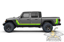 Load image into Gallery viewer, Jeep JT Gladiator 4 Door Scrambler Retro Stripes (L. Yellow/L.Green) for JT Gladiator