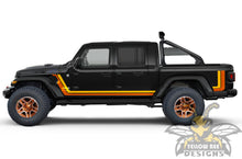 Load image into Gallery viewer, Retro Scrambler Graphics Decals For Jeep Gladiator 2020 Orange/Yellow