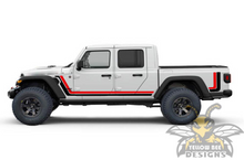 Load image into Gallery viewer, Jeep JT Gladiator 4 Door Scrambler Retro Stripes (Red/Black) for JT Gladiator