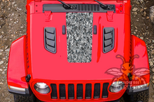 Load image into Gallery viewer, Gray Camouflage Graphics for Hood decals for jeep JT Gladiator