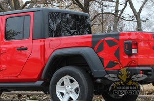 Jeep Gladiator 4 Door 2020 Bed Star Decal Omega Sides Vinyl Graphic