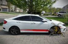 Load image into Gallery viewer, Lower Side Stripes Graphics Vinyl Decals Compatible with Honda Civic